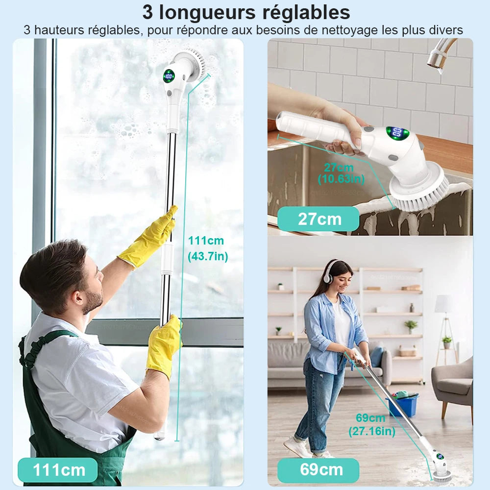 Brosse a nettoyage electrique longeur