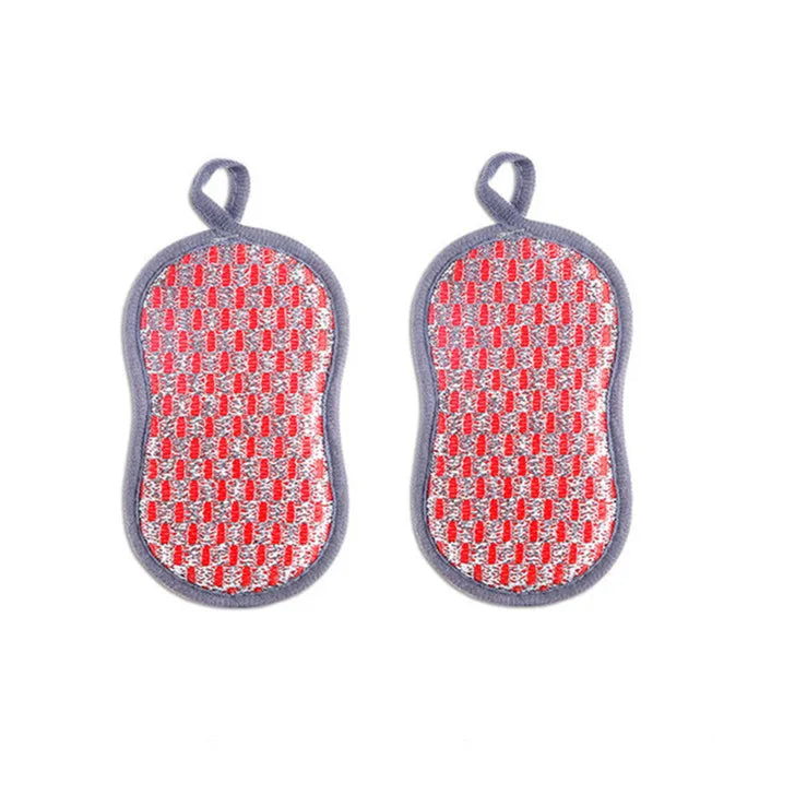 Eponge de cuisine rouge 2piece