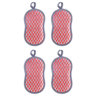 Eponge de cuisine rouge 4piece