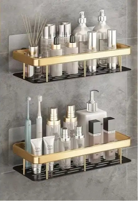 Rangement de toilette or