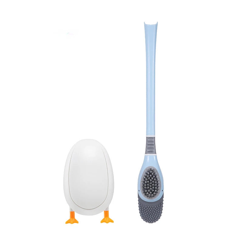 brosse toilette canard bleu