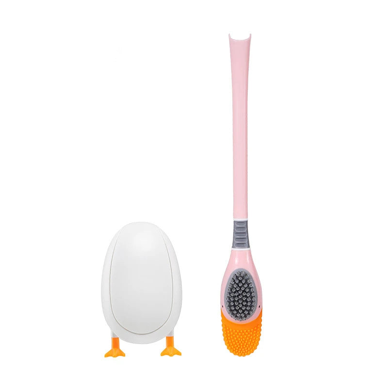 brosse toilette canard rose