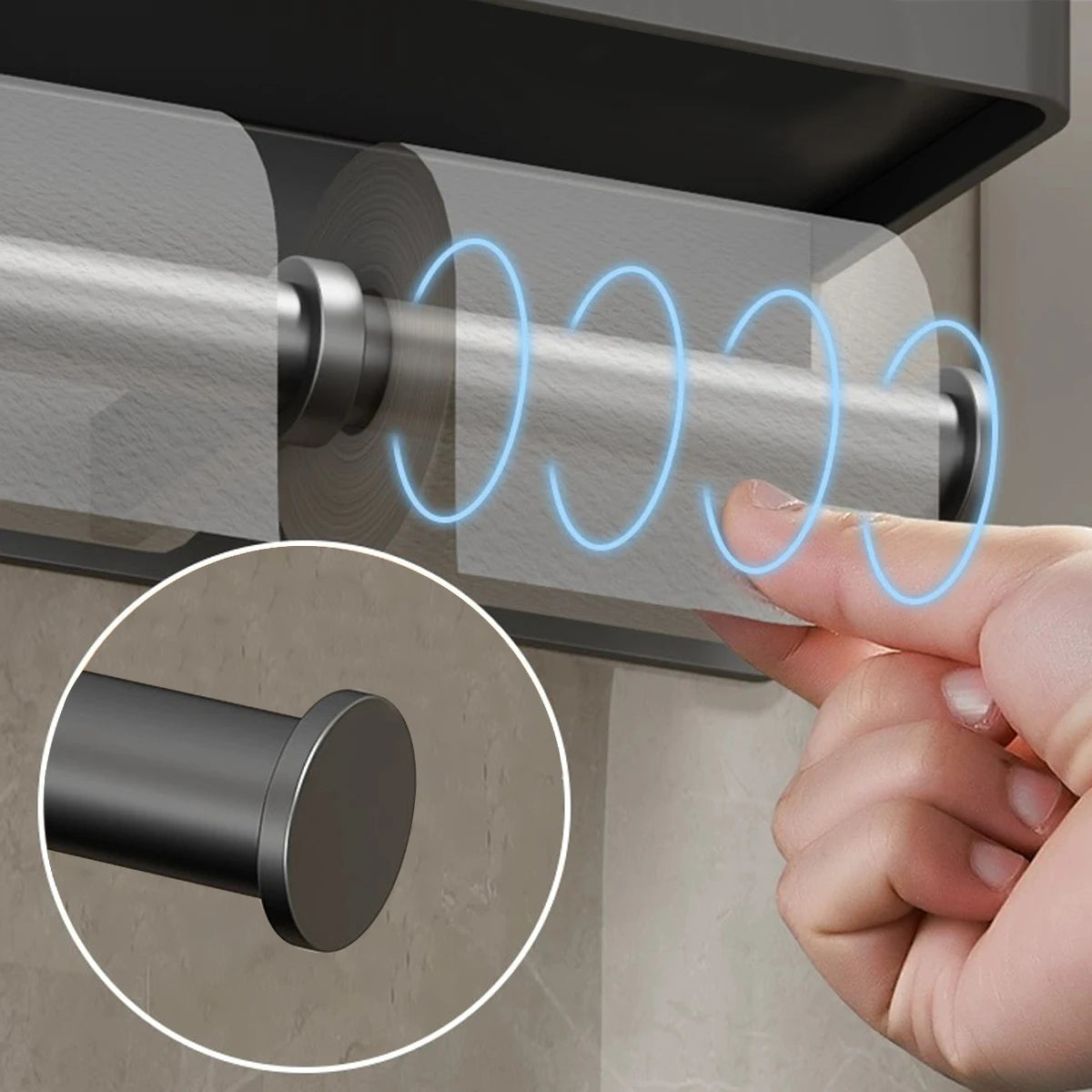 porte papier mural Rollofix alluminium